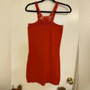 Banana Republic sun dress orange laced top and bottom size M